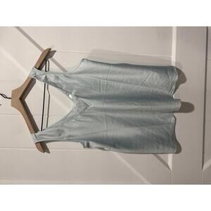 Flora by Flora Nikrooz Light Blue Satin Camisole with Lace Detail